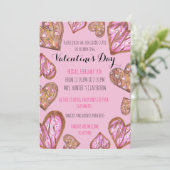 Hartvormige Cookies Valentijnsdag School Party Kaart (Staand voorkant)