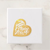 Hartvormige dank u in 8 talen Folie Label (Met doos)