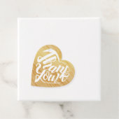 Hartvormige dank u in 8 talen kalligrafie bedankjes labels (In situ)