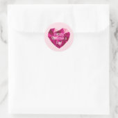 Hartvormige diamant Valentijnsdag Ronde Sticker (Tas)