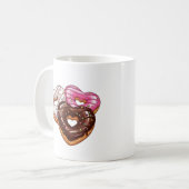 Hartvormige donuts  koffiemok (Voorkant links)