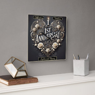 Hartvormige elegantie voor Jubilea Vierkante Klok