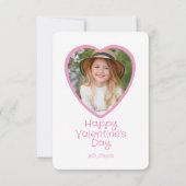 Hartvormige foto Classroom Valentijn's Day Kaart (Voorkant)