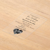 Hartvormige foto doorschijnende bruiloft acryl uitnodigingen (Laagn)