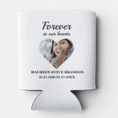 Hartvormige foto Forever in ons hart Blikjeskoeler (Achterkant)