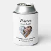 Hartvormige foto Forever in ons hart Blikjeskoeler (Blikje Achterkant)