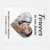 Hartvormige foto Forever in ons hart Fleece Deken (Voorkant (Horizontaal))