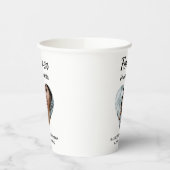 Hartvormige foto Forever in ons hart Papieren Bekers (Links)