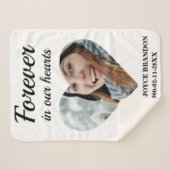 Hartvormige foto Forever in ons hart Sherpa Deken (Voorkant (horizontaal))