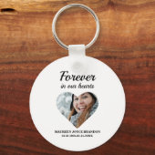Hartvormige foto Forever in ons hart Sleutelhanger (Voorkant)