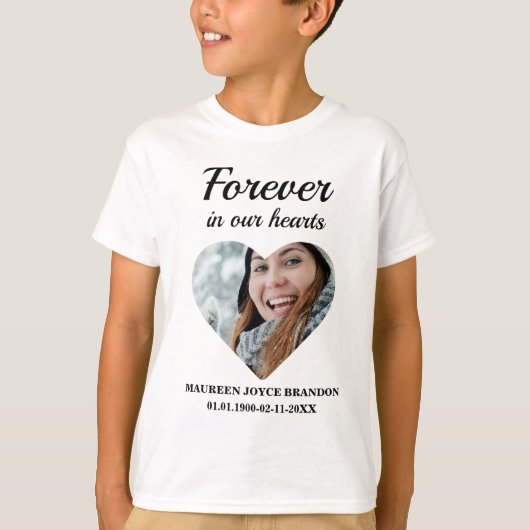 Hartvormige foto Forever in ons hart T-shirt (Voorkant)