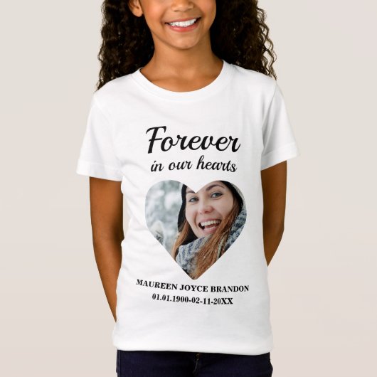 Hartvormige foto Forever in ons hart T-shirt (Voorkant)