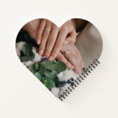 Hartvormige foto trouwdagboek - gepersonaliseerd notitieboek (Achterkant)