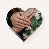 Hartvormige foto trouwdagboek - gepersonaliseerd notitieboek (Voorkant)