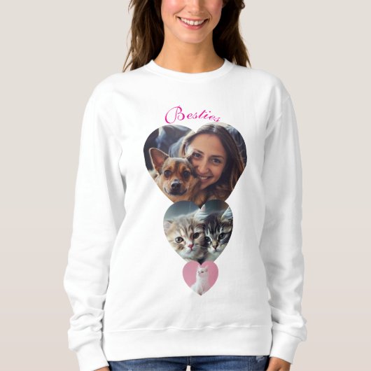 hartvormige foto voor dierenliefhebbers trui (Voorkant)