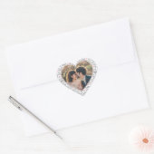 Hartvormige foto ware liefde Valentijn of trouwen Hart Sticker (Envelop)