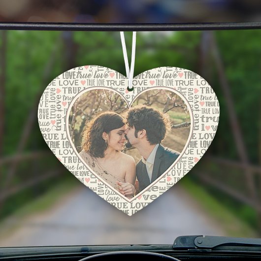 Hartvormige foto ware liefde Valentijn of trouwen Luchtverfrisser