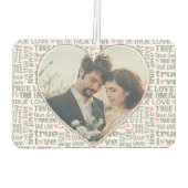 Hartvormige foto ware liefde Valentijn of trouwen Luchtverfrisser (Achterkant)