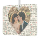 Hartvormige foto ware liefde Valentijn of trouwen Luchtverfrisser (Links)