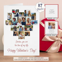 Hartvormige fotocollage op maat voor Valentijnsdag