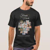 Hartvormige fotocollage rouwherdenking t-shirt (Voorkant)