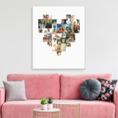 Hartvormige fotomozaïek canvas afdruk (Insitu (Woonkamer))
