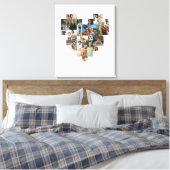Hartvormige fotomozaïek canvas afdruk (Insitu (Slaapkamer))