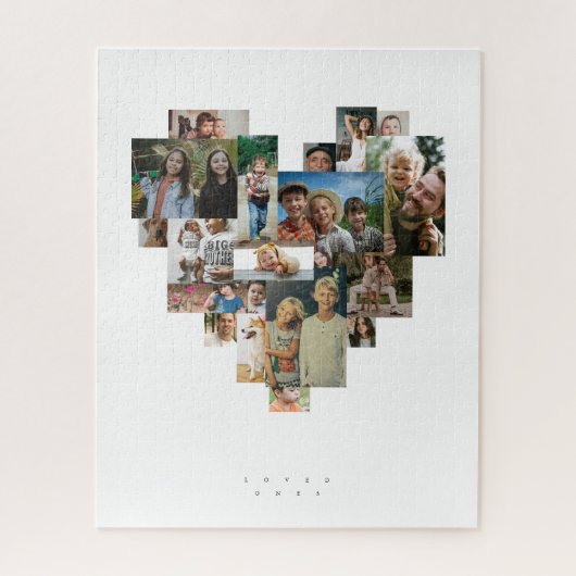 Hartvormige fotomozaïek legpuzzel (Verticaal)