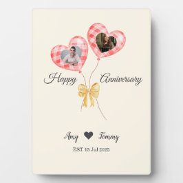 Hartvormige foto's op Red Balloons Jubileum Fotoplaat
