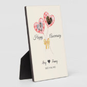 Hartvormige foto's op Red Balloons Jubileum Fotoplaat (Zijkant)