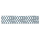 Hartvormige geruite blauwgrijze tafelloper (Horizontaal)