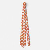 Hartvormige geruite gele roze preppy stropdas (Voorkant)
