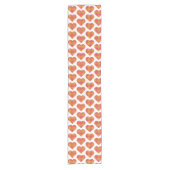 Hartvormige geruite gele roze preppy tafelloper (Voorkant)