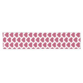 Hartvormige geruite rode roze tafelloper (Horizontaal)