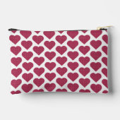 Hartvormige geruite rood roze etui (Achterkant)