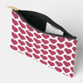 Hartvormige geruite rood roze etui (Open)