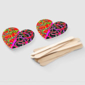 Hartvormige handwaaier set (10 stuks) (Niet-gemonteerd)
