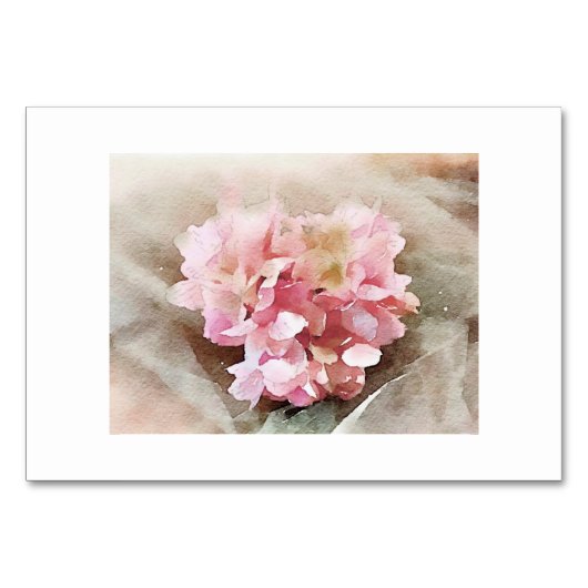 Hartvormige  hortensia kaart (Voorkant)