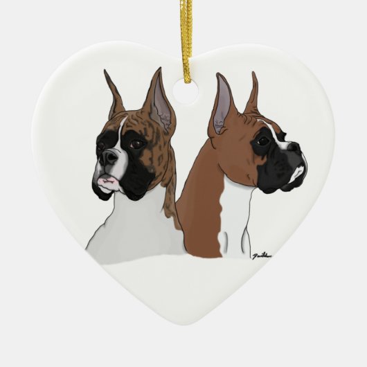Hartvormige keramische boxersierelementen keramisch ornament (Voorkant)