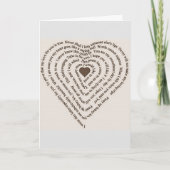 HARTVORMIGE KERSTLIEFDESGEDICHT MISSING YOU FEESTDAGEN KAART (Voorkant)