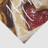 Hartvormige kerstsuiker koekjes rode foto tissuepapier (Detail)