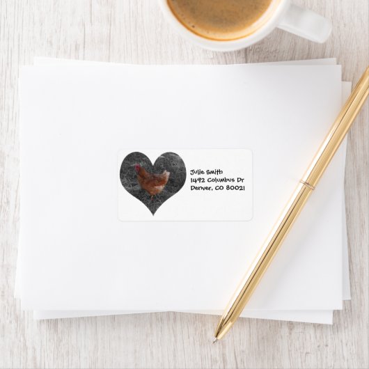 hartvormige kip etiket (Insitu)