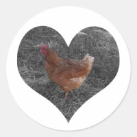 Hartvormige kip Stickers