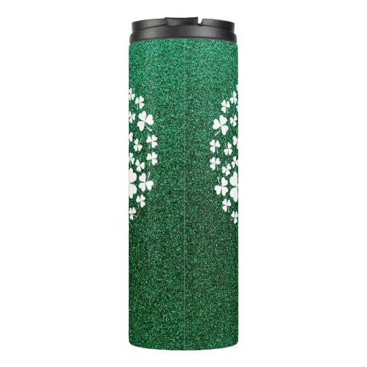 Hartvormige klavertjes met vier bladeren thermosbeker (Achterkant)