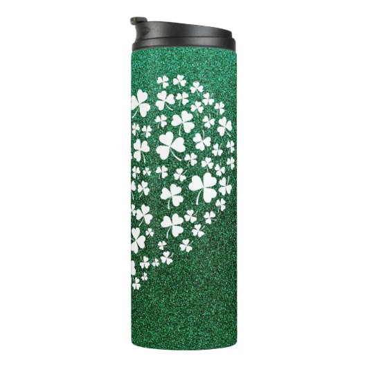 Hartvormige klavertjes met vier bladeren thermosbeker (Geroteerd rechts)