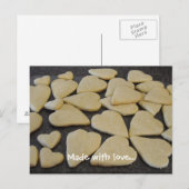 Hartvormige koekjes uit de oven briefkaart (Voorkant / Achterkant)
