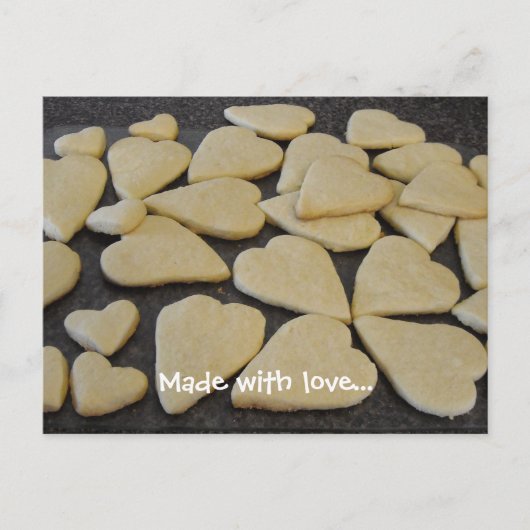 Hartvormige koekjes uit de oven briefkaart (Voorkant)