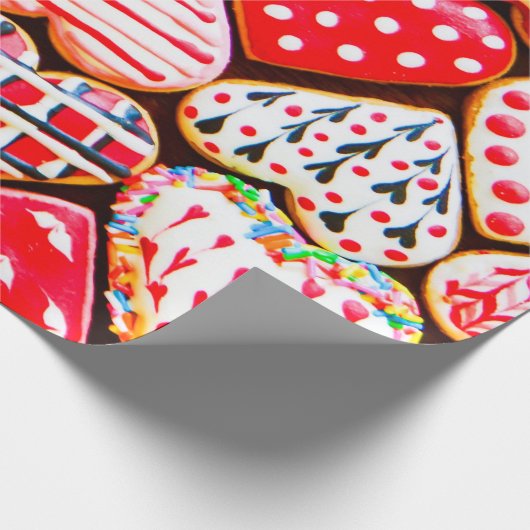 Hartvormige koekjes voor Valentijnsdag del Cadeaupapier (Hoek)