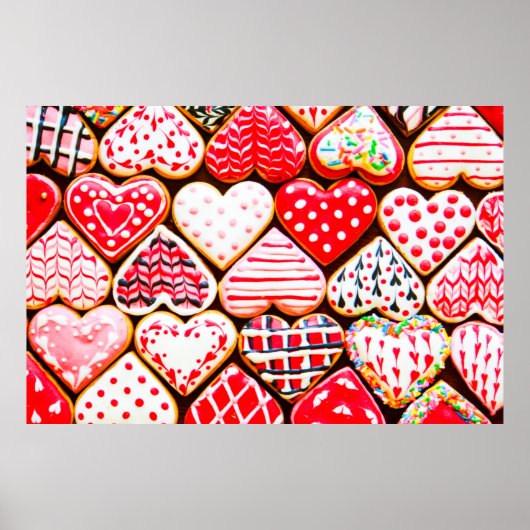 Hartvormige koekjes voor Valentijnsdag del Poster (Voorkant)