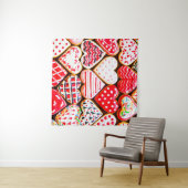 Hartvormige koekjes voor Valentijnsdag del Wandkleed (In Situ (horizontaal))